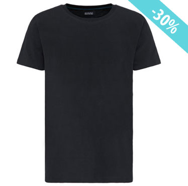 Camiseta 100% algodón orgánico, negra Recolution