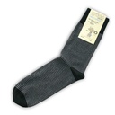 Calcetín algodón orgánico, gris rayas, hombre  talla 45-46