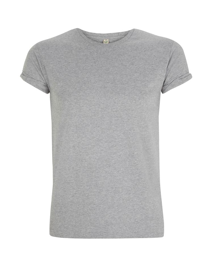 Camiseta corta gris hombre 100% algodón orgánico