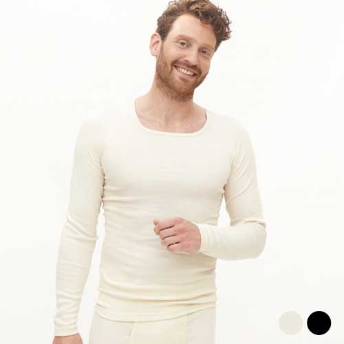 100% organic cotton long sleeve t-shirt, for man