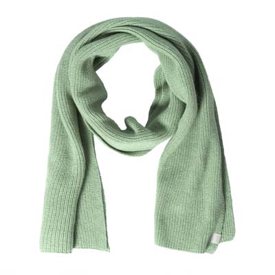 Cotton and wool scarf Mint green