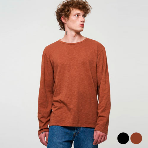 Basic long sleeve t-shirt 100% organic cotton TALLA XL